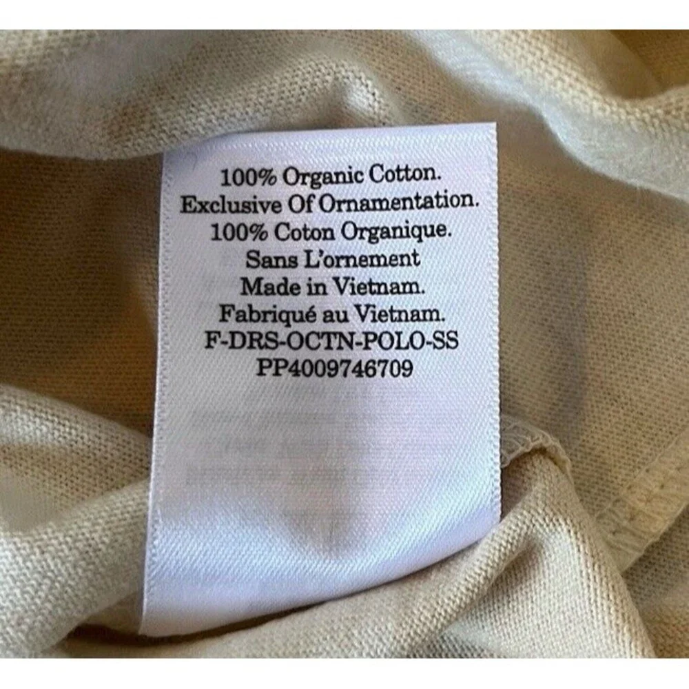 NWT Everlane Tan White Stripe Organic Cotton Polo Dress Size XS